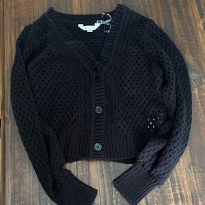 No Boundaries Black Knit Cardigan